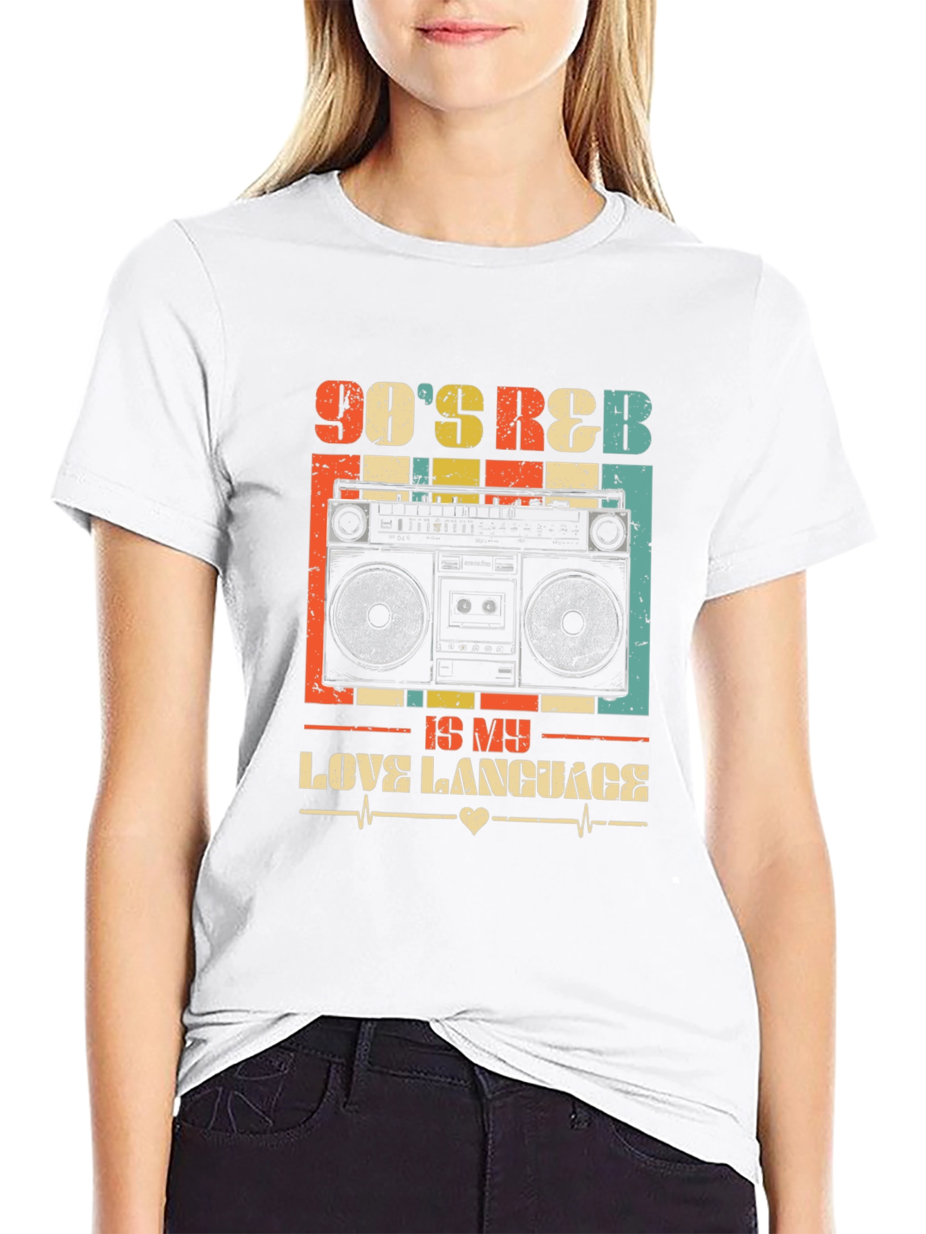 90s Retro Boombox Graphic Tee