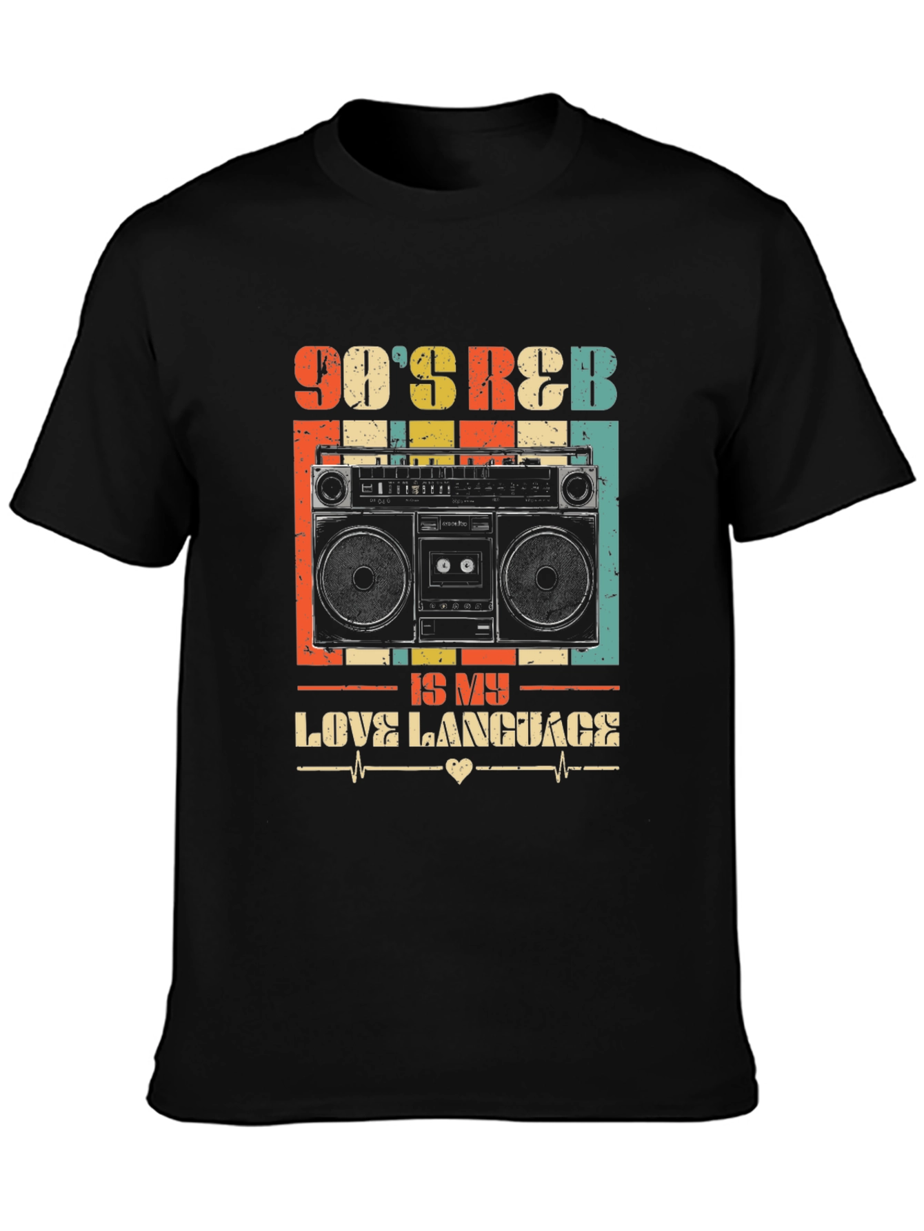 90s Retro Boombox Graphic Tee