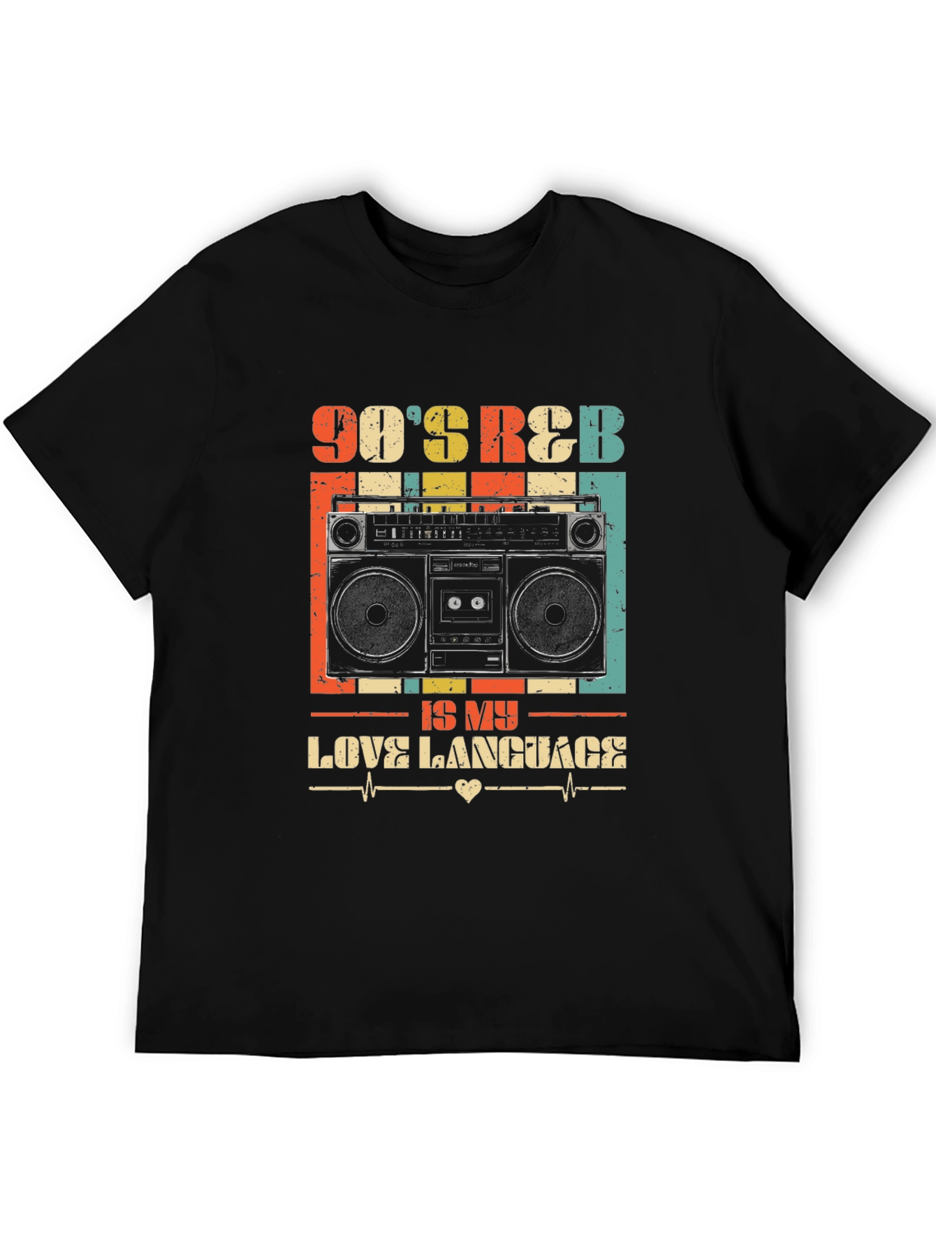 90s Retro Boombox Graphic Tee