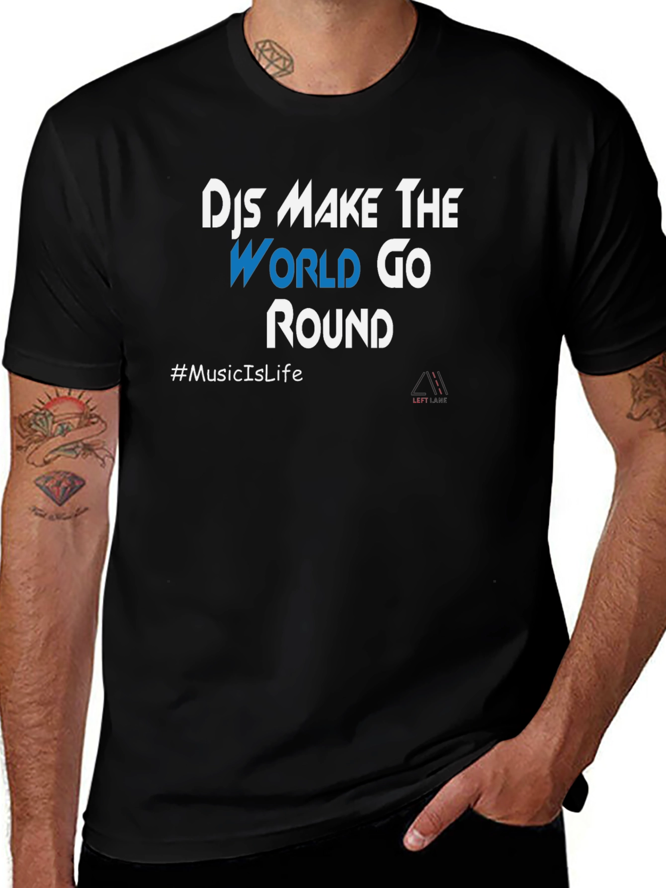 DJs Make The World Go Round Black T-Shirt