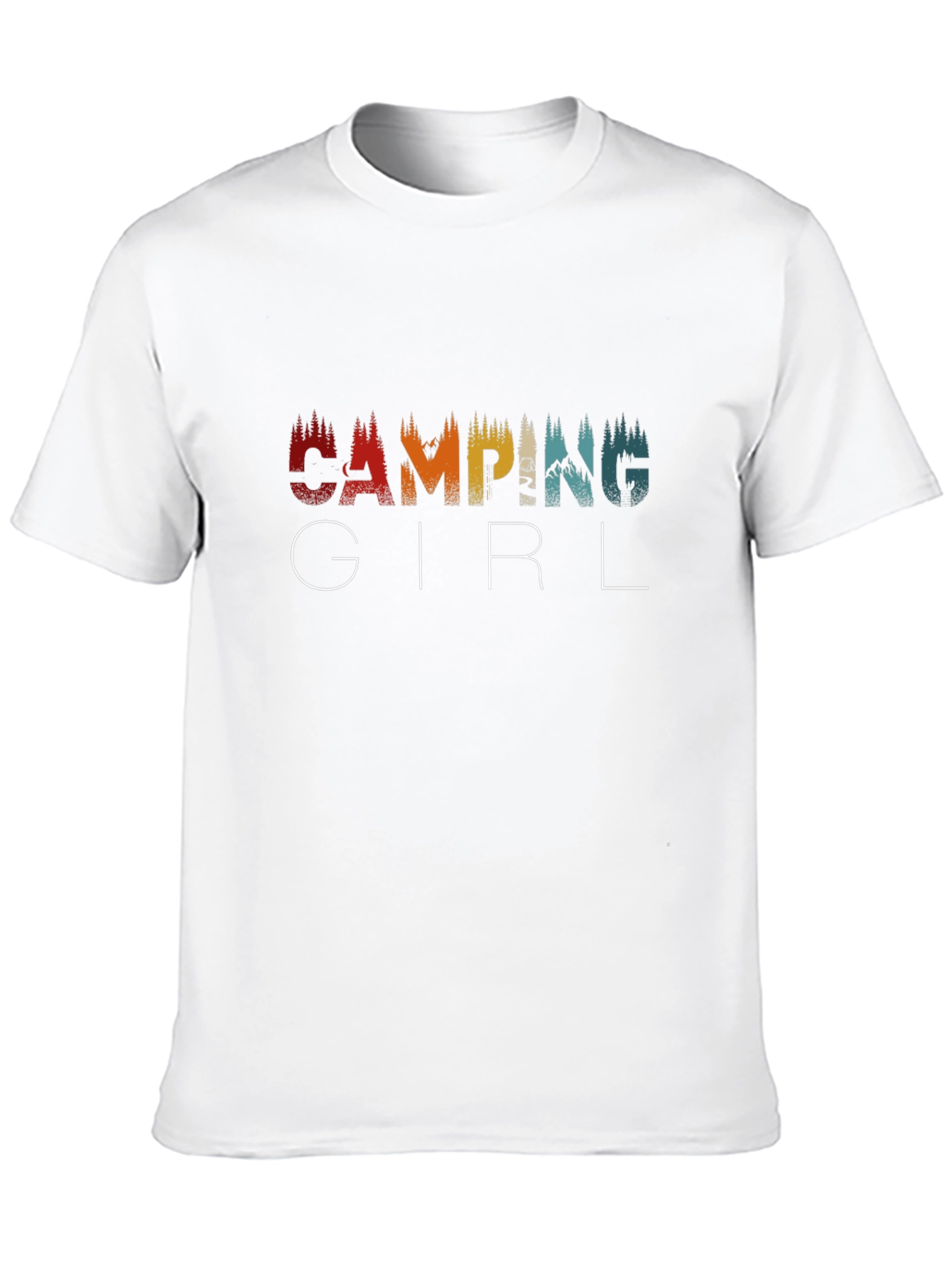 Camping Girl Tee - Nature Adventure T-Shirt