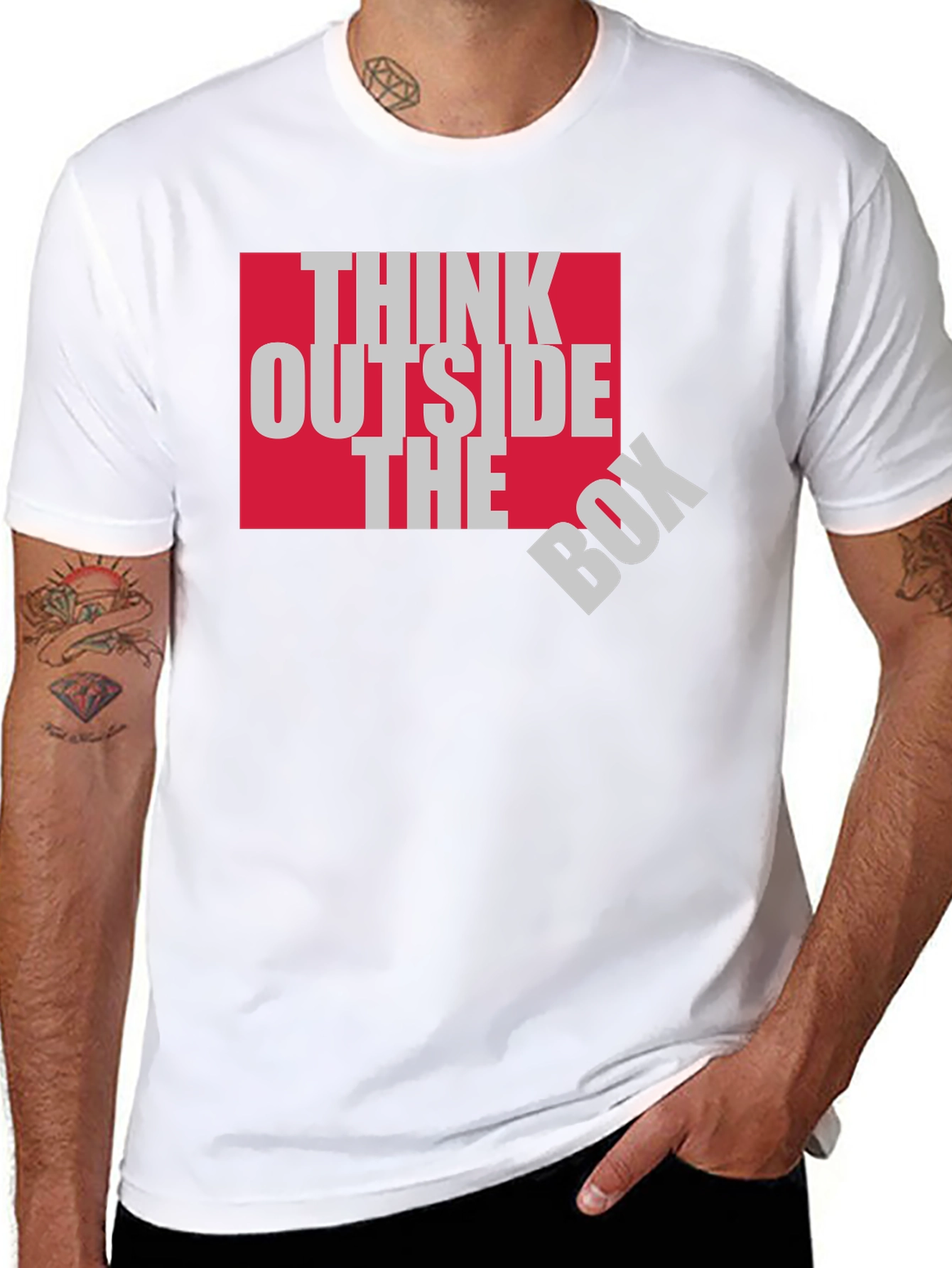 Think Outside the Box Graphic Tee - Black