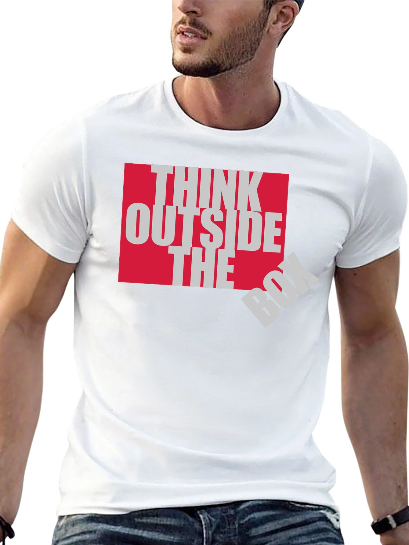 Think Outside the Box Graphic Tee - Black