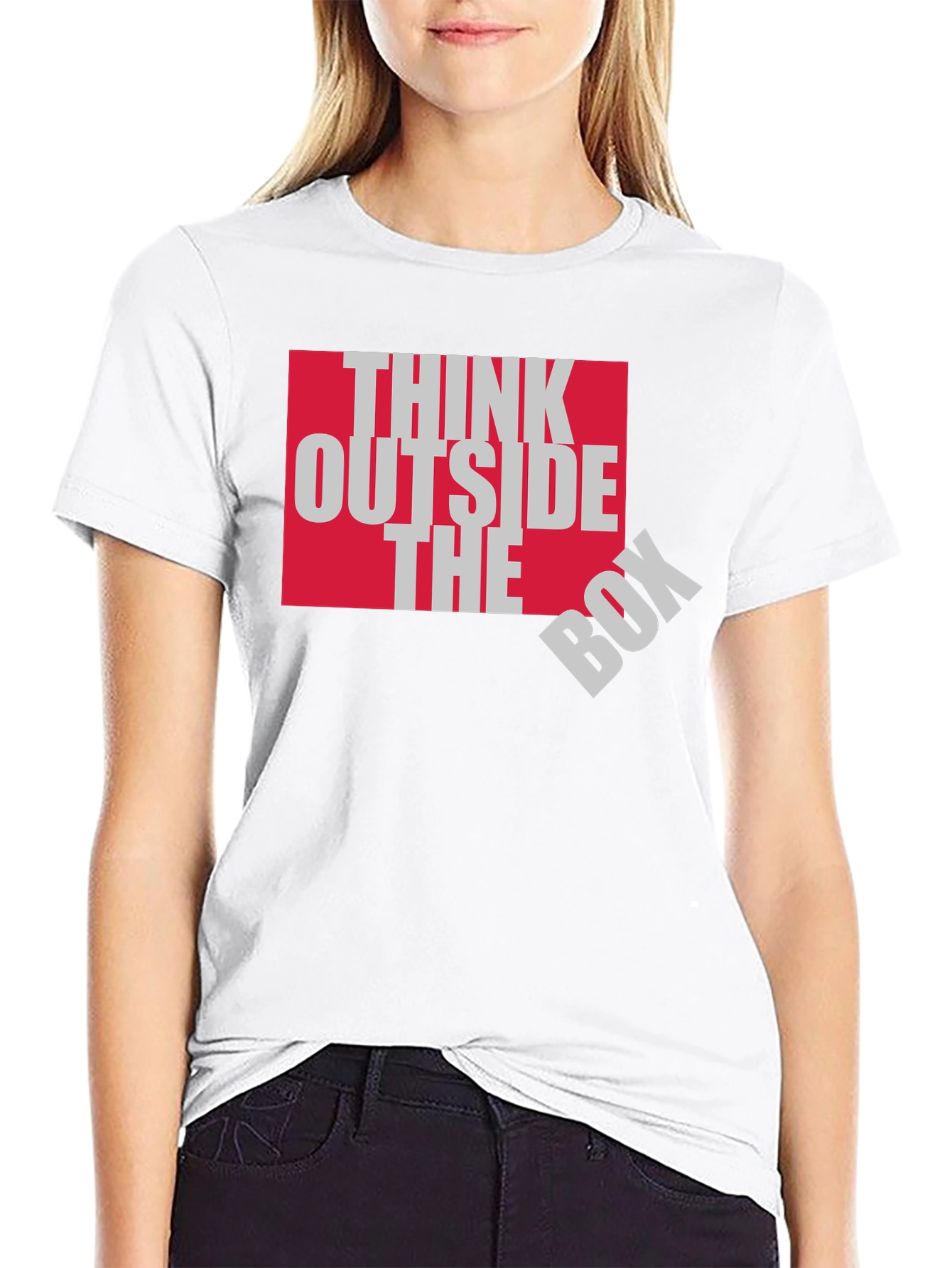 Think Outside the Box Graphic Tee - Black
