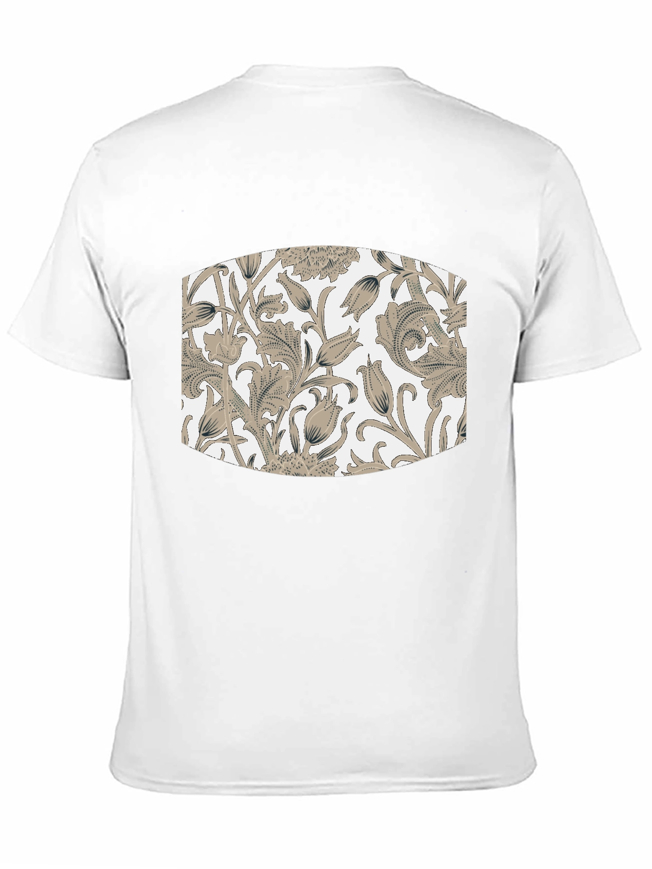 Floral Pattern T-Shirt - Black