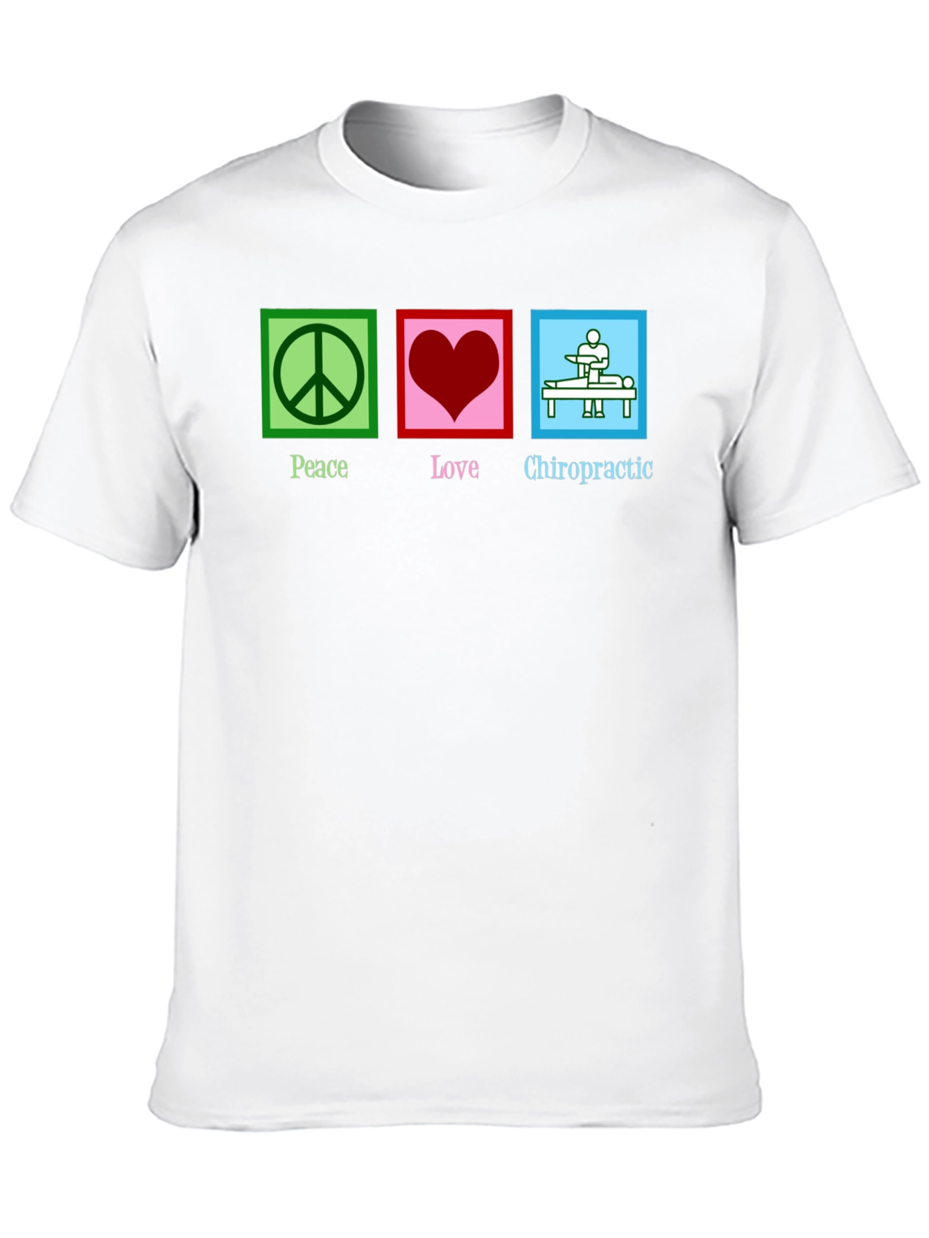 Peace Love Chiropractic Black T-Shirt