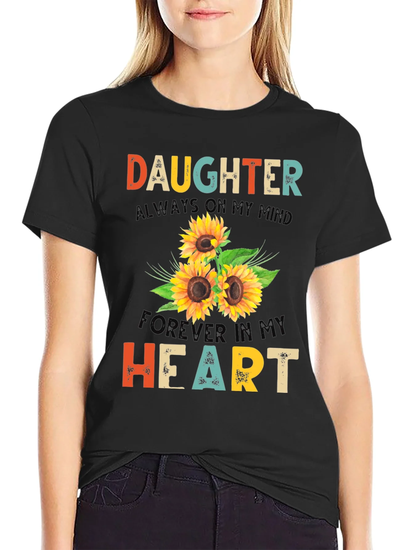 Daughter Sunflower Graphic T-Shirt