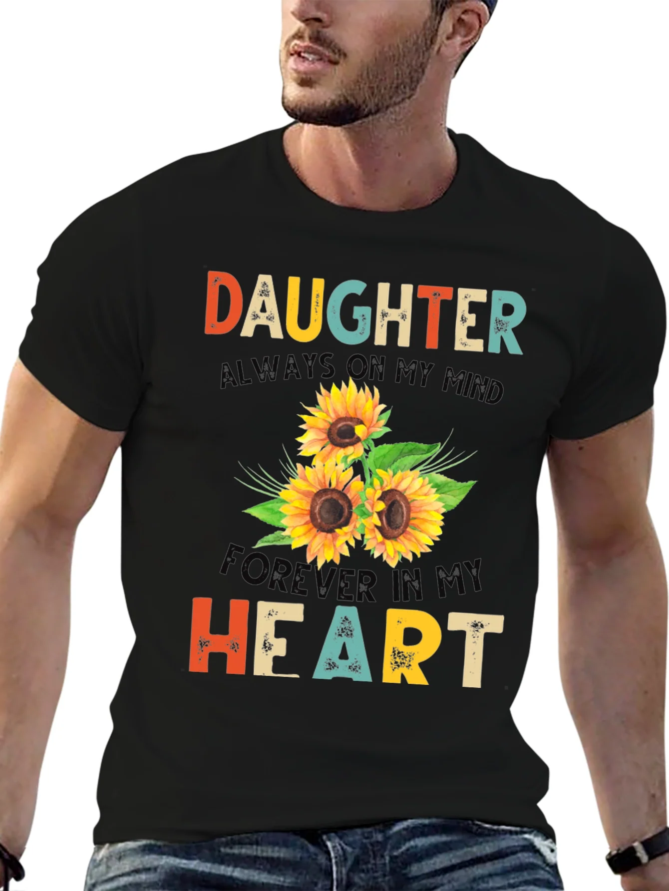 Daughter Sunflower Graphic T-Shirt