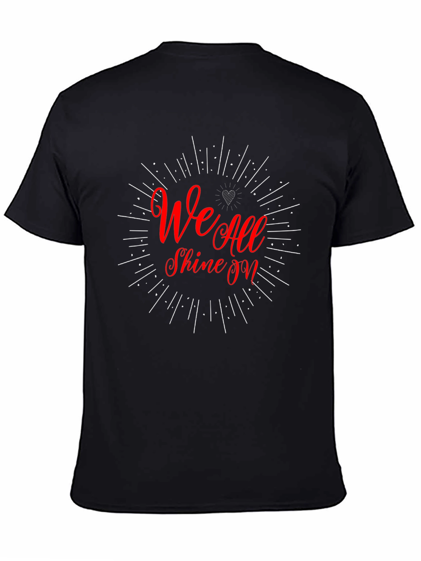 We All Shine On Graphic Tee - Black
