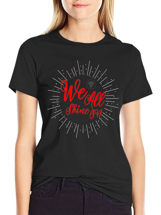 We All Shine On Graphic Tee - Black