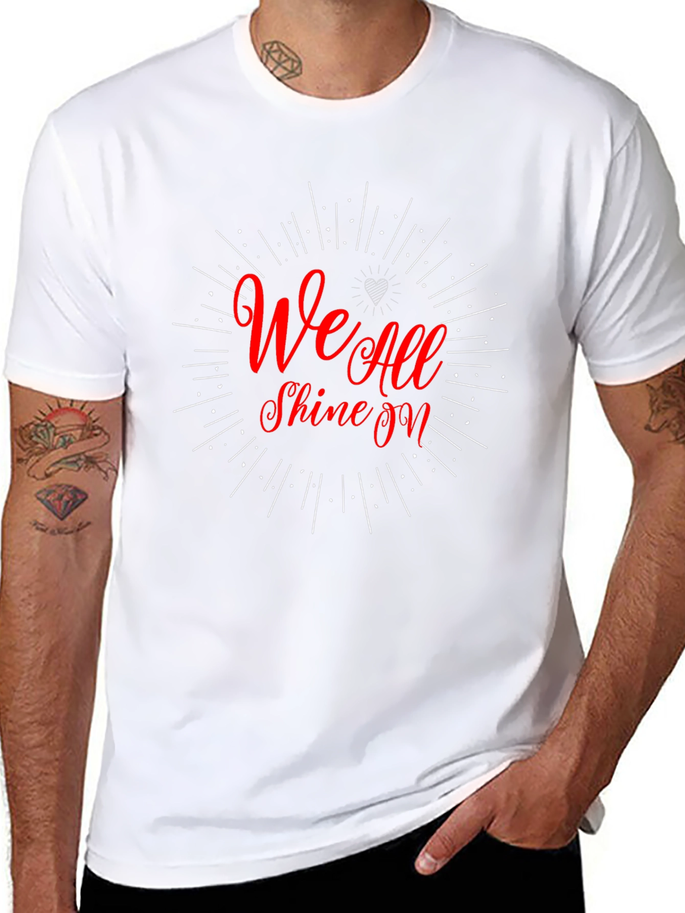 We All Shine On Graphic Tee - Black