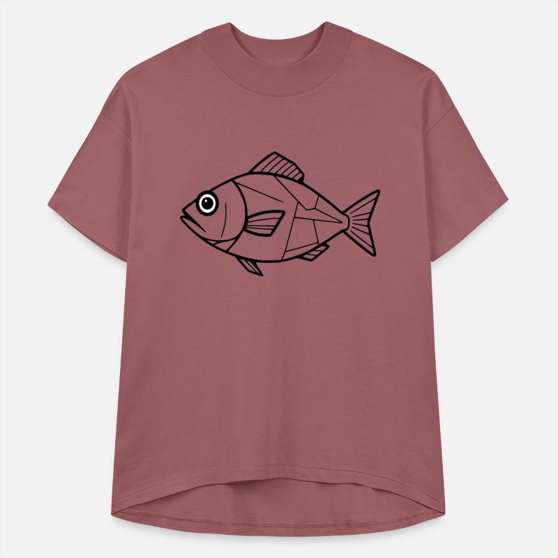 Geometric Fish Design - Minimalist Black and White