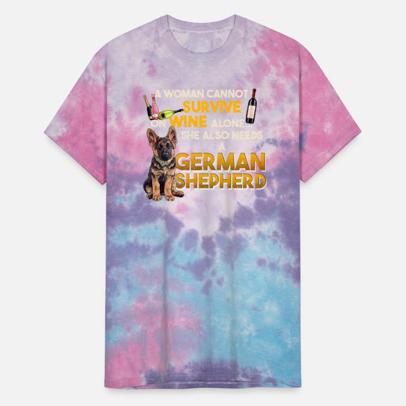 German Shepherd WOMAN CANNOT SURVIVE ON WINE