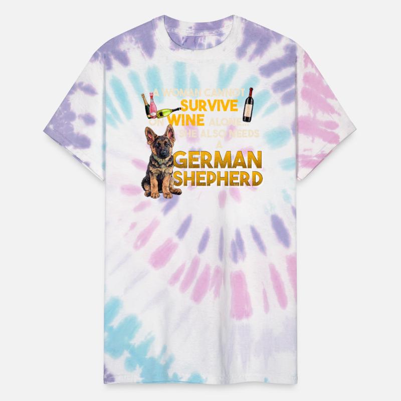 German Shepherd WOMAN CANNOT SURVIVE ON WINE