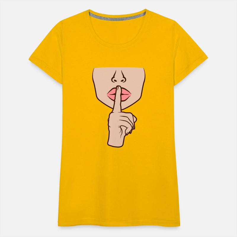 gesture be quiet woman