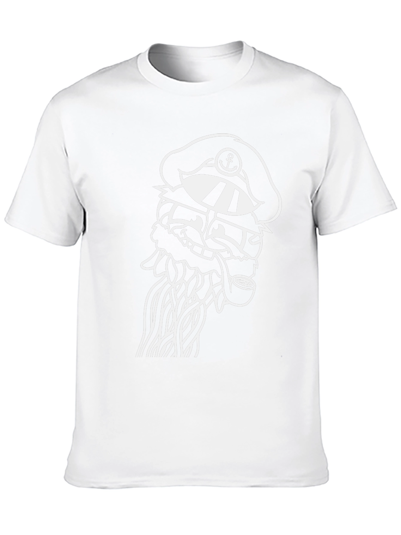 Nautical Octopus Graphic Tee - Black Cotton T-Shirt