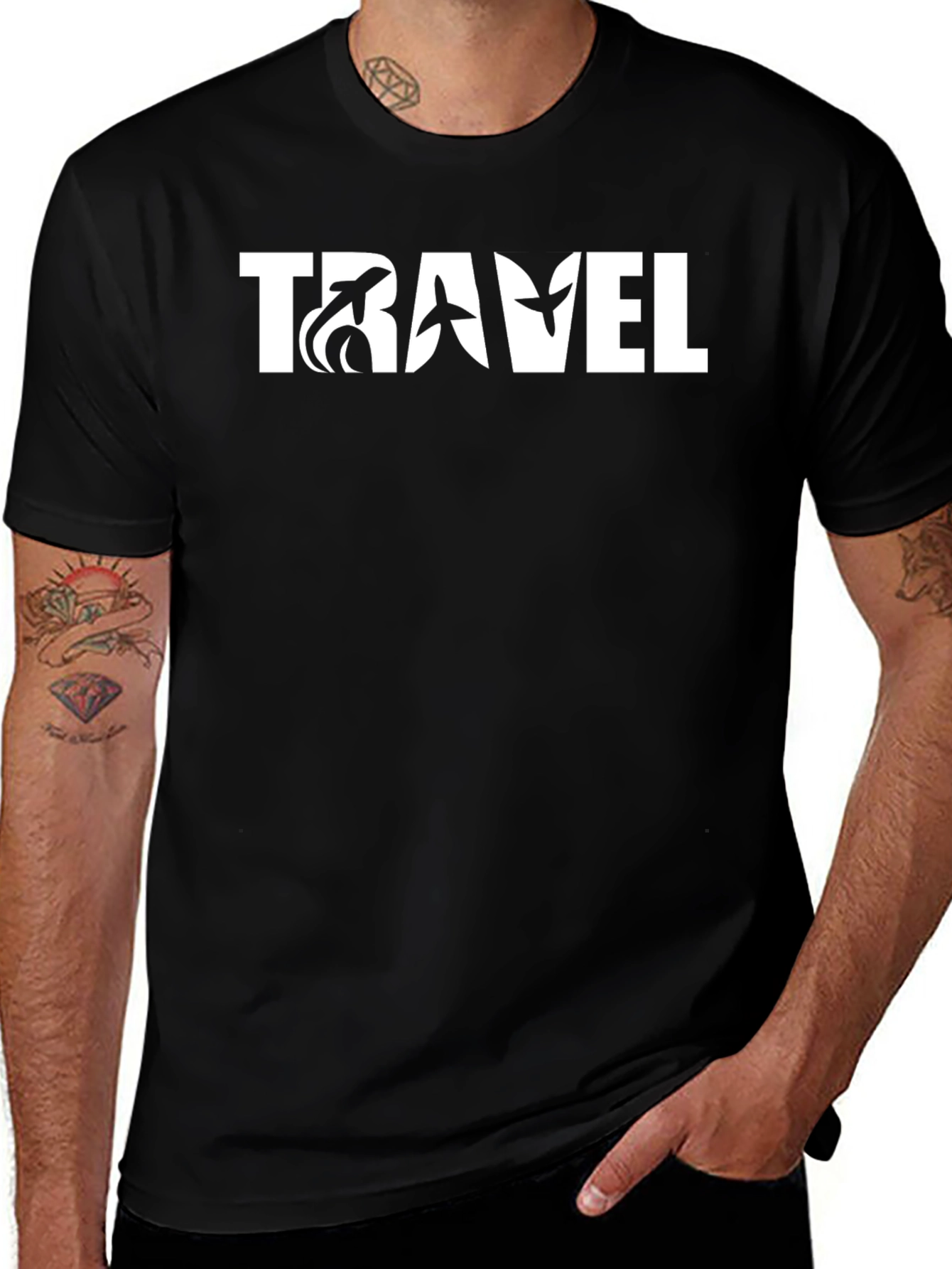 Travel Graphic Black T-Shirt