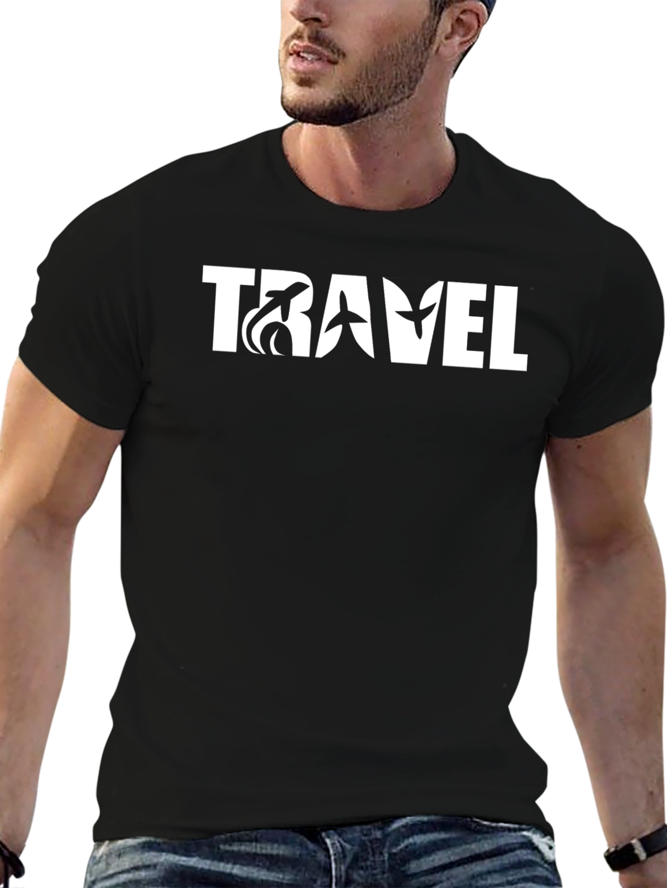 Travel Graphic Black T-Shirt