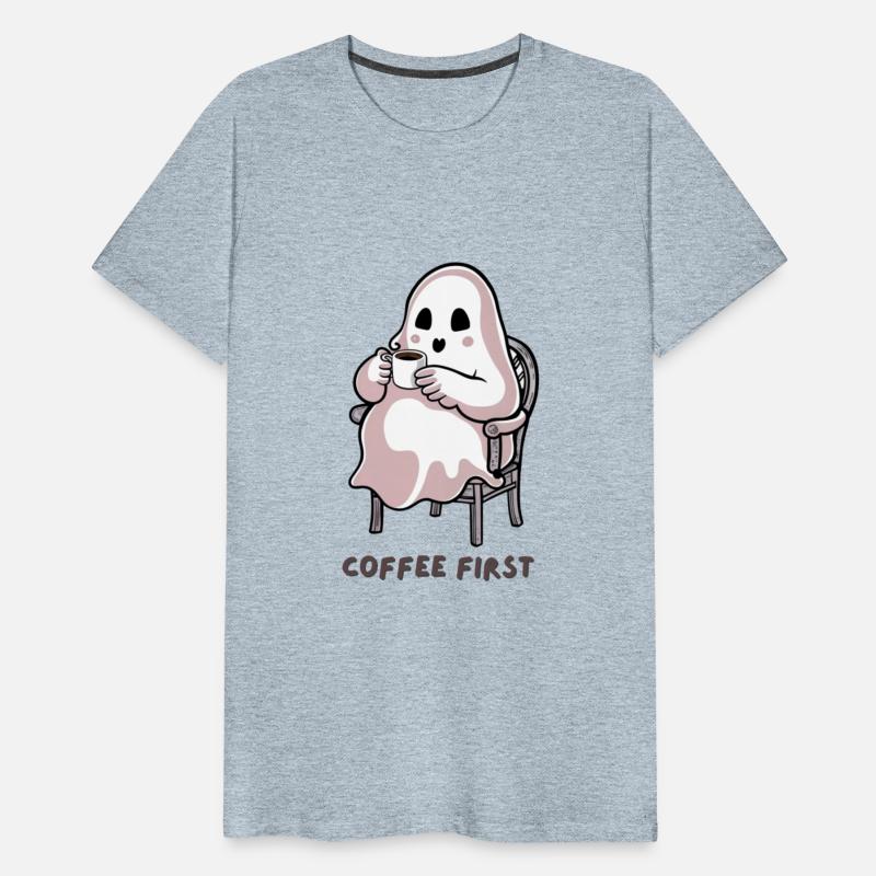 Ghost drinking coffee