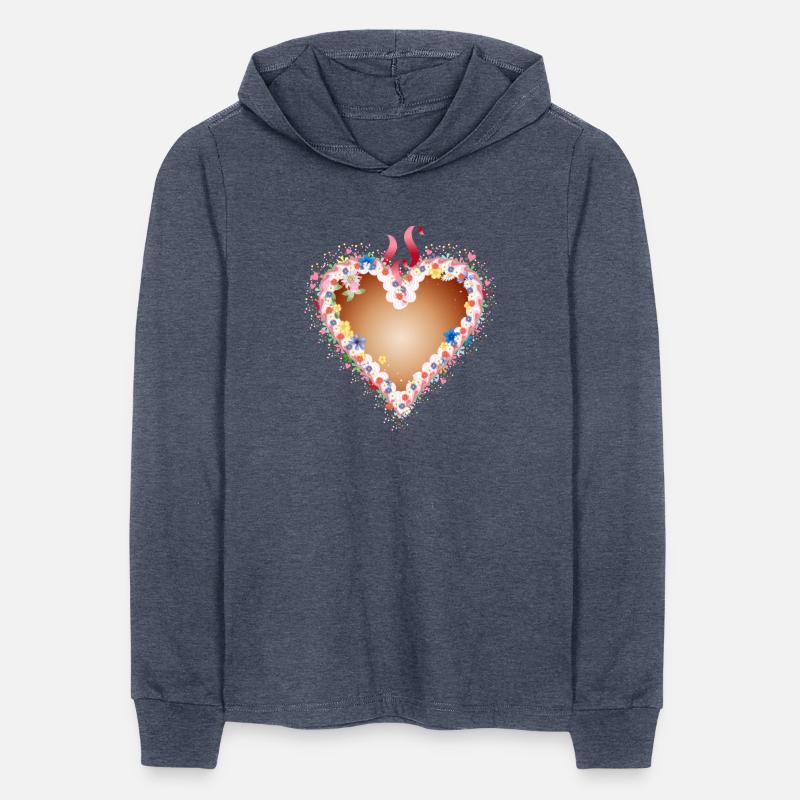 Gingerbread heart folk festival with flowers