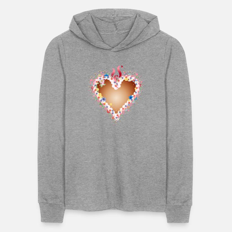 Gingerbread heart folk festival with flowers