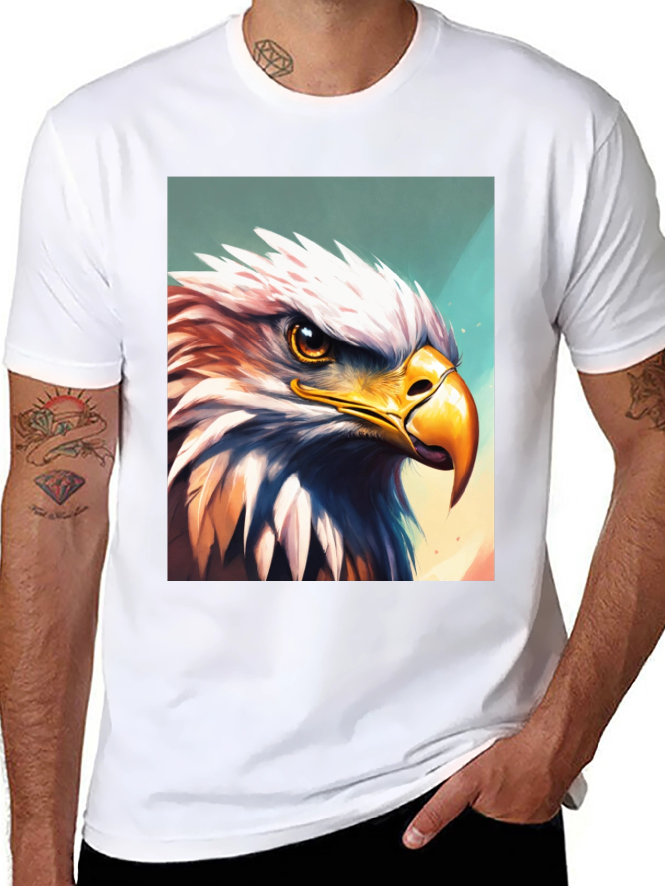 Eagle Graphic Tee - Patriotic Bird Print