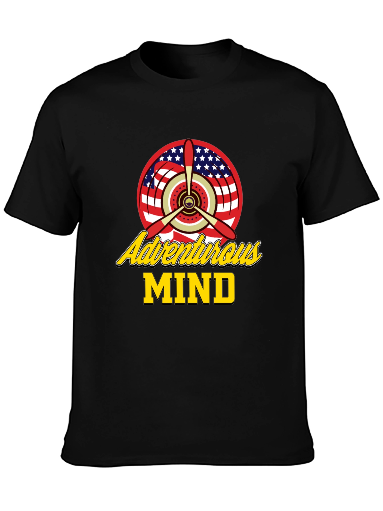 Adventurous Mind Airplane Propeller T-Shirt