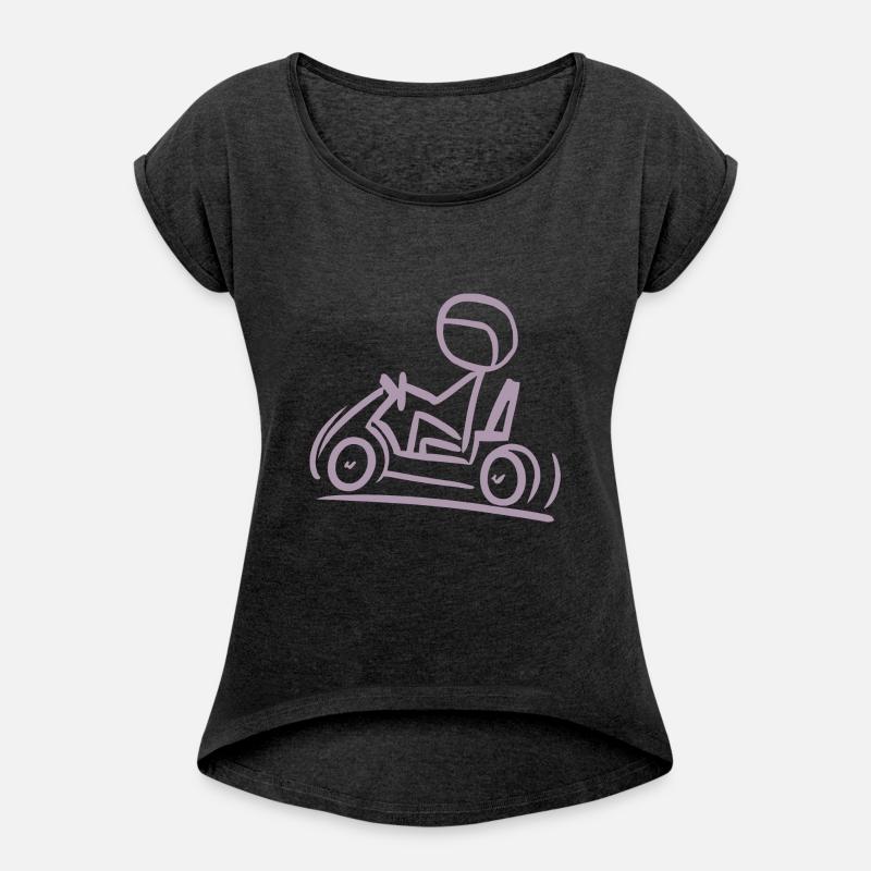 Go-Kart Silhouette Stick Figure Line Drawing