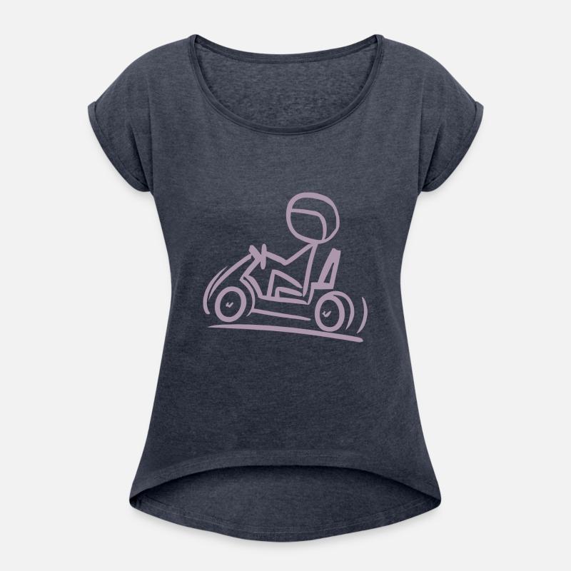 Go-Kart Silhouette Stick Figure Line Drawing