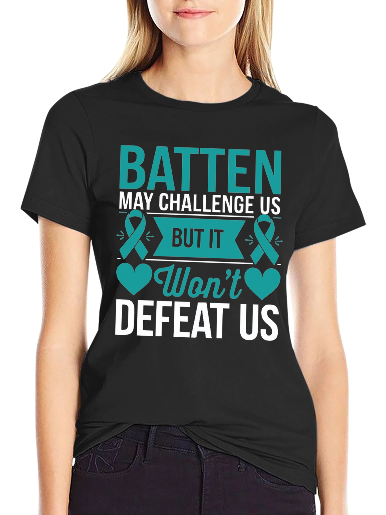 Batten Wont Defeat Us Awareness T-Shirt