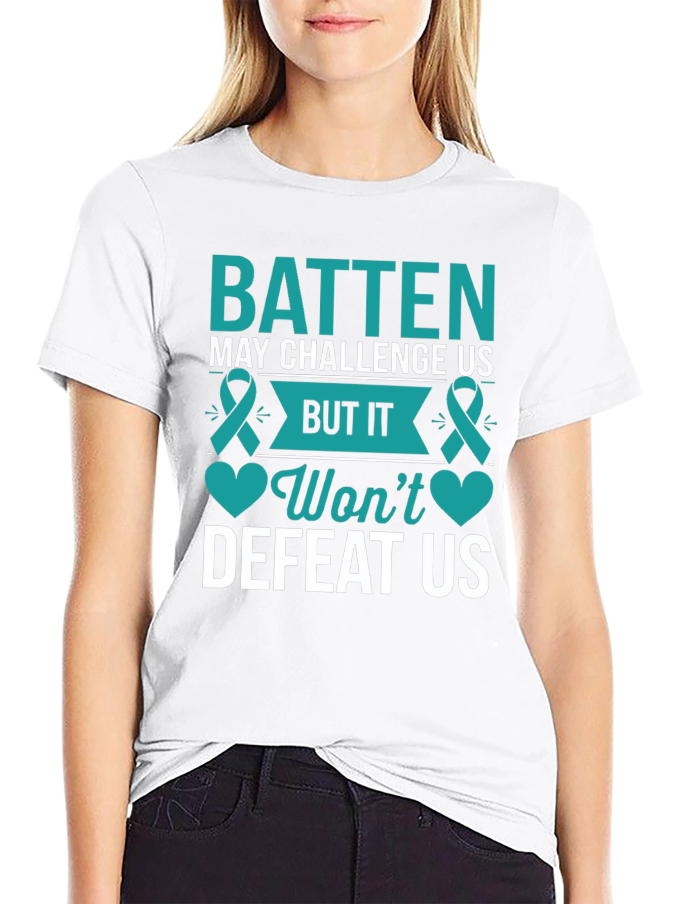 Batten Wont Defeat Us Awareness T-Shirt