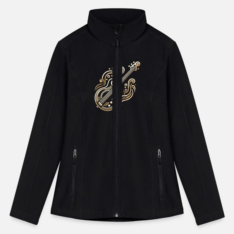 Golden Art Deco Bass Guitar