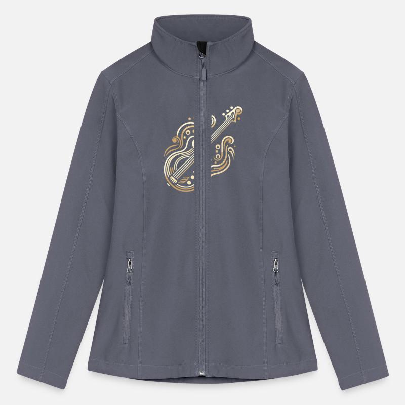 Golden Art Deco Bass Guitar