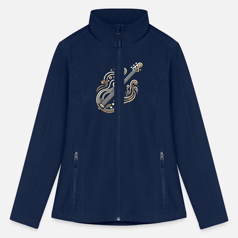 Golden Art Deco Bass Guitar