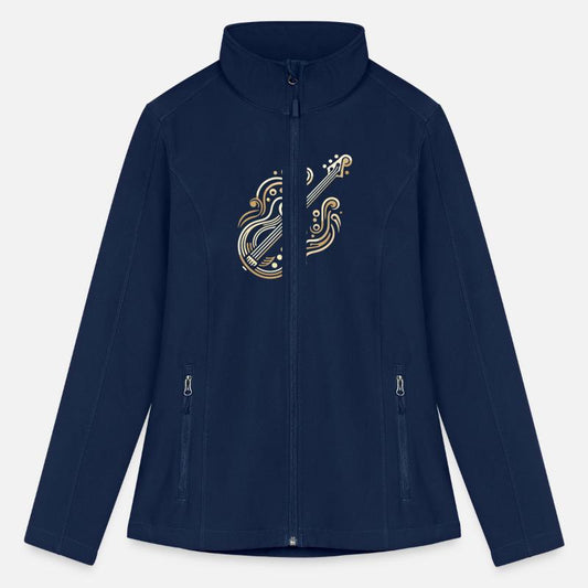 Golden Art Deco Bass Guitar