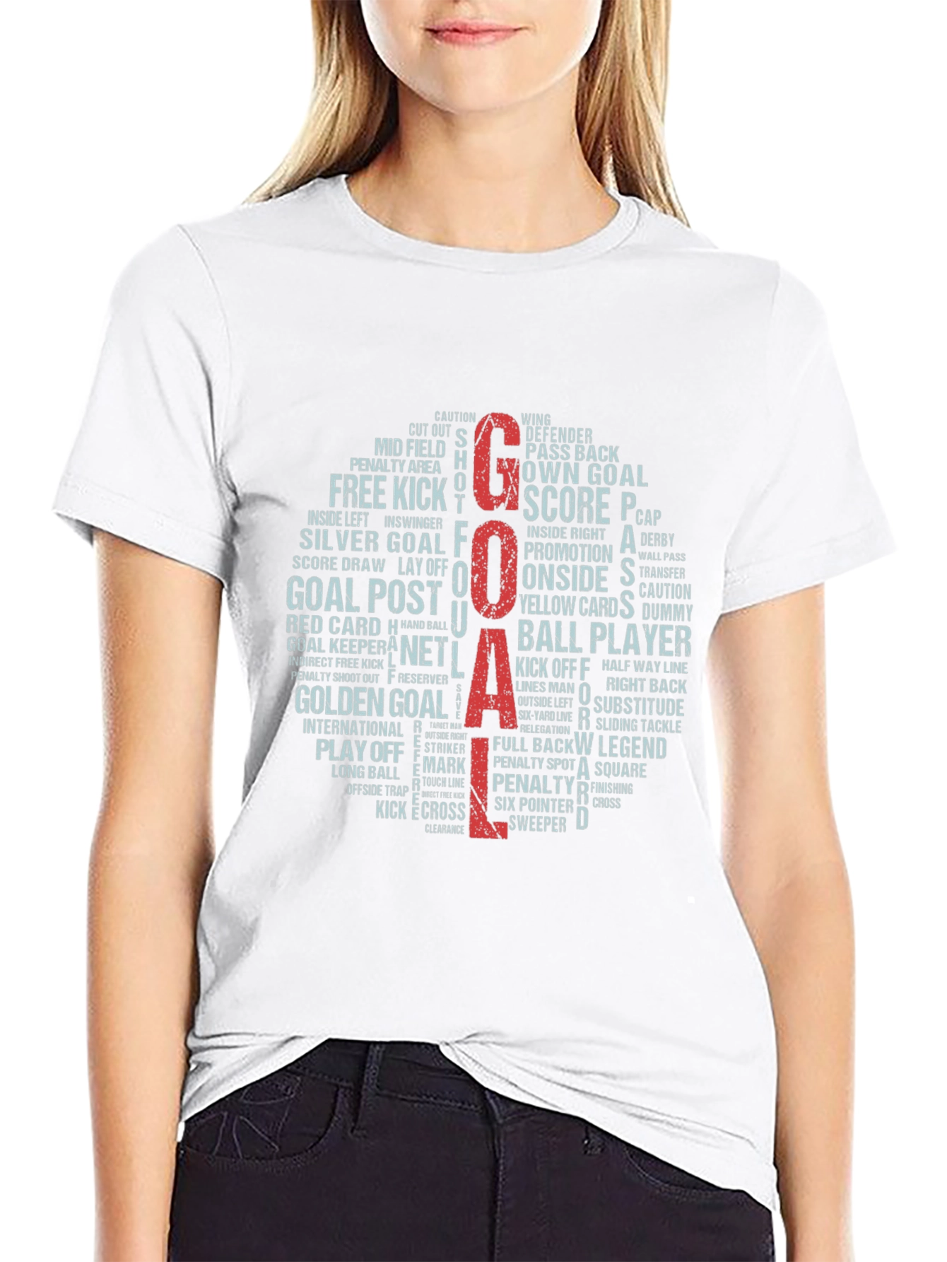 Soccer Word Art T-Shirt - Goal!