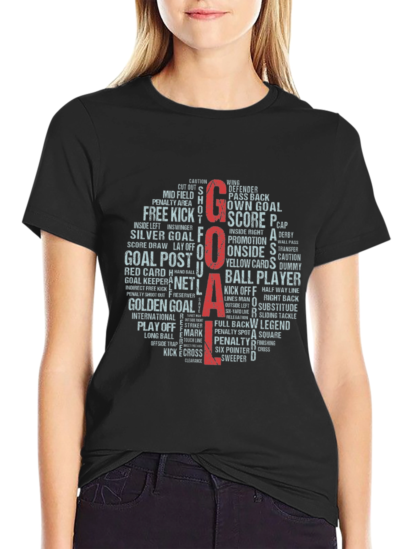 Soccer Word Art T-Shirt - Goal!