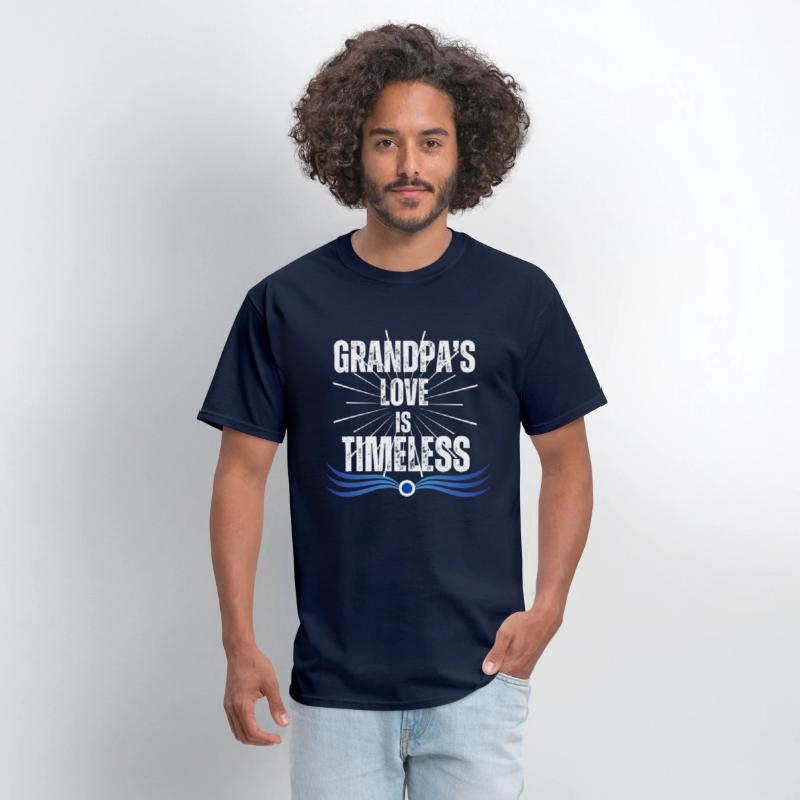 Grandpa's Love Is Timeless Distress Graphic Modern