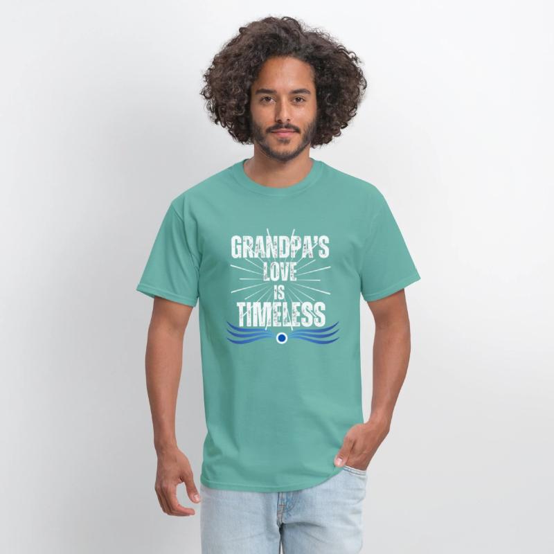 Grandpa's Love Is Timeless Distress Graphic Modern