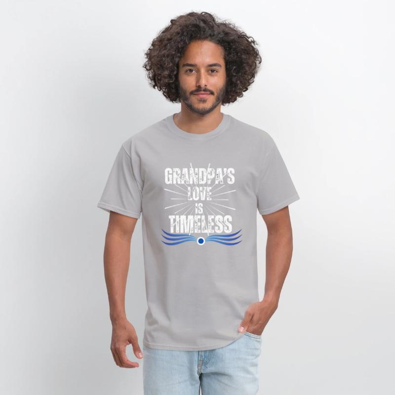 Grandpa's Love Is Timeless Distress Graphic Modern