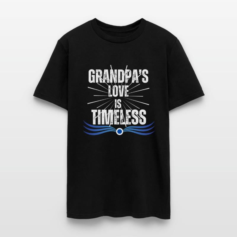Grandpa's Love Is Timeless Distress Graphic Modern