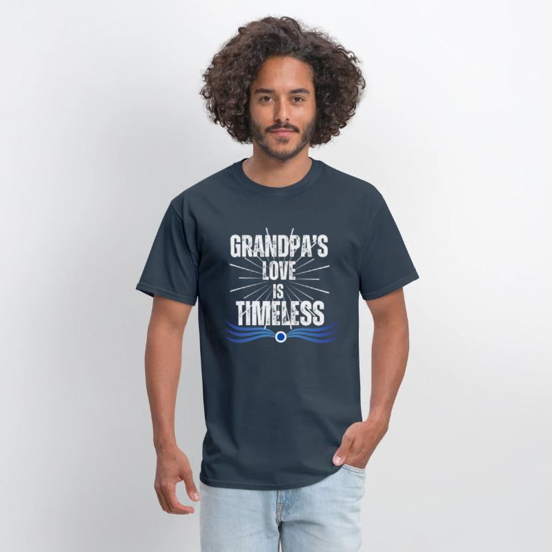 Grandpa's Love Is Timeless Distress Graphic Modern