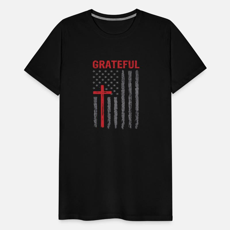 Grateful, Cross, American Flag, Patriotic
