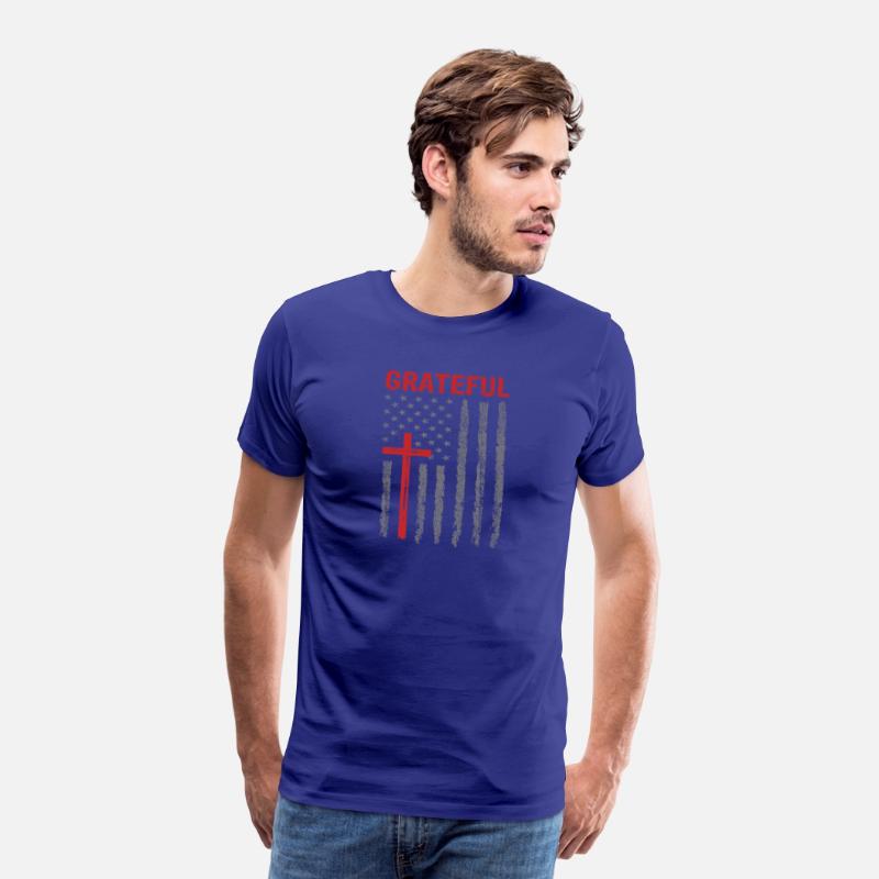 Grateful, Cross, American Flag, Patriotic