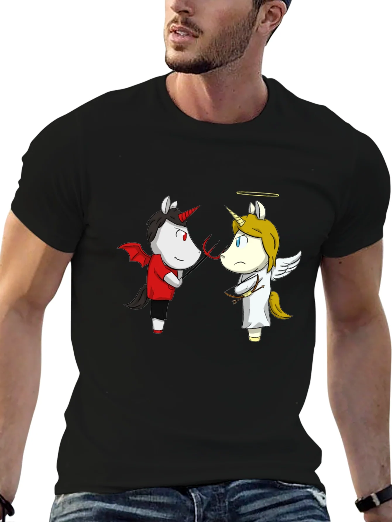 Angel and Devil Unicorn T-Shirt