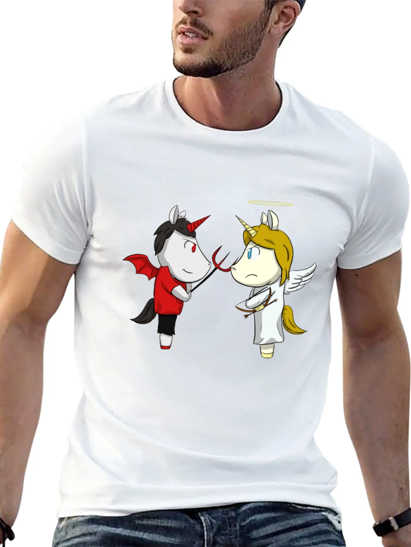 Angel and Devil Unicorn T-Shirt