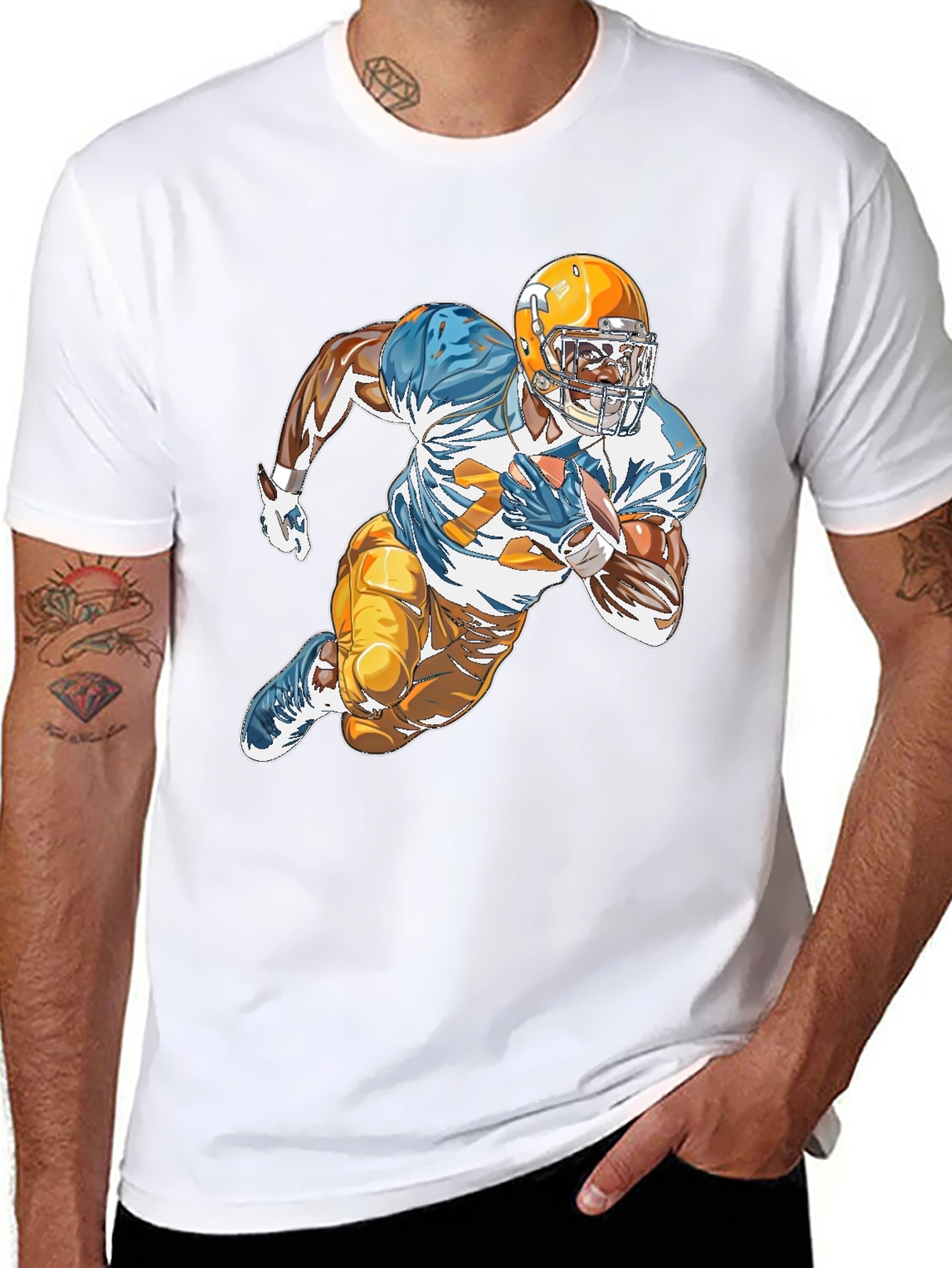 Football Player Graphic Tee