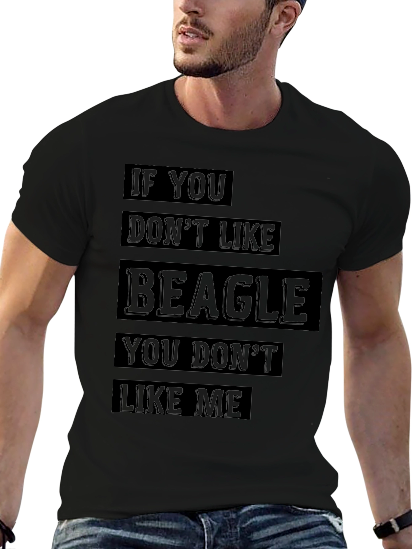 Beagle Lovers Black Graphic Tee