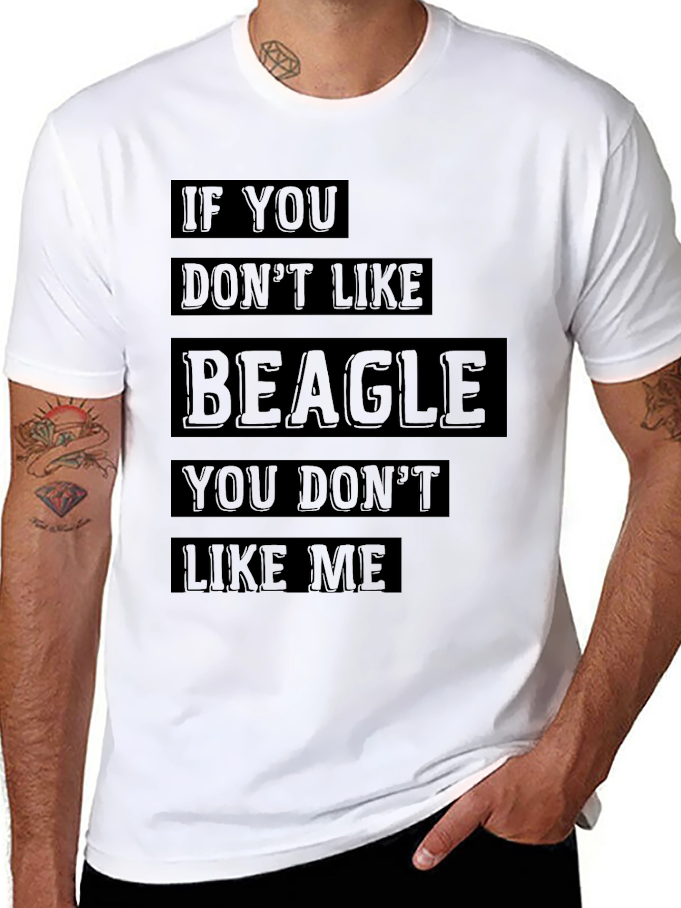 Beagle Lovers Black Graphic Tee