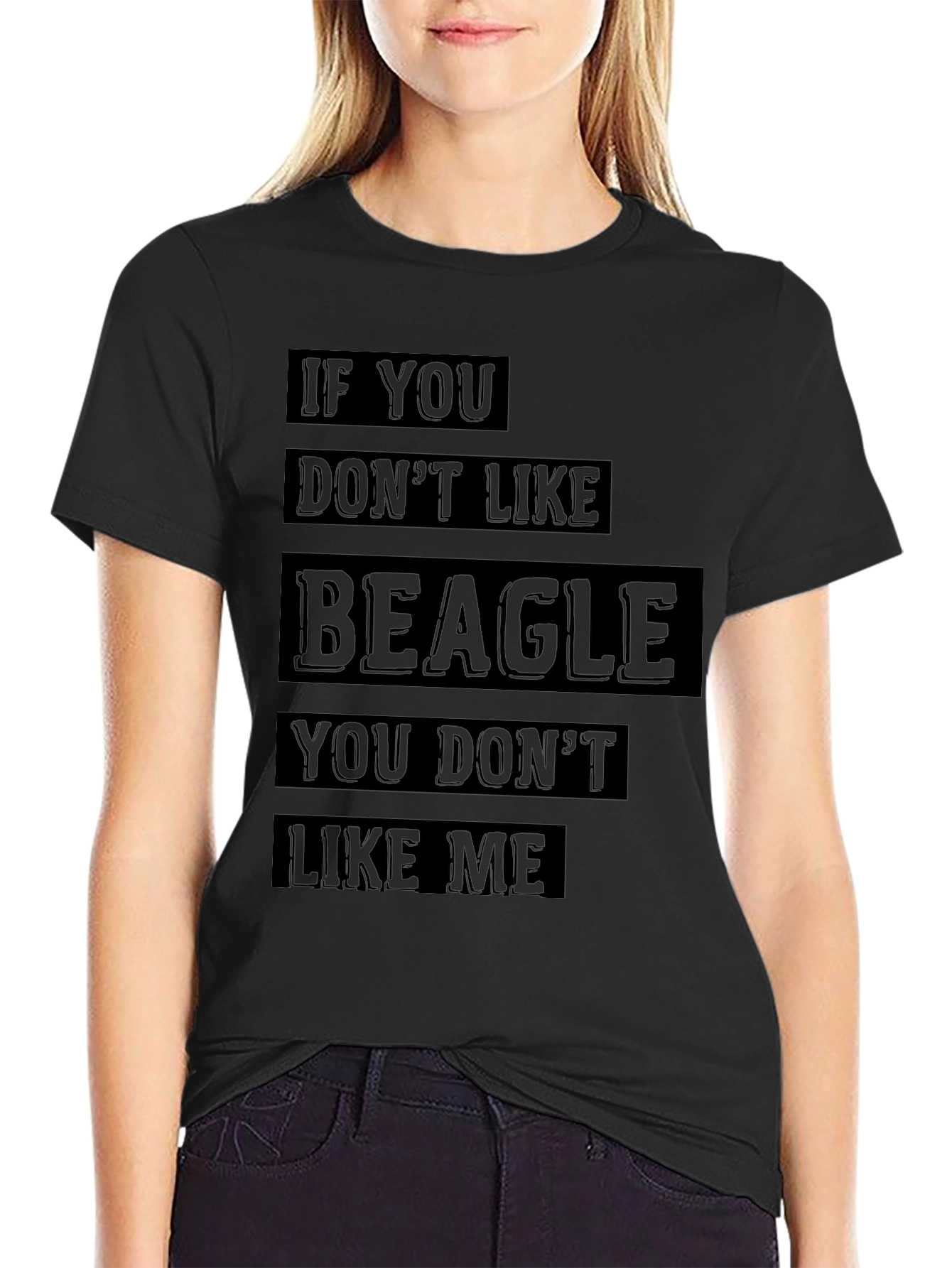 Beagle Lovers Black Graphic Tee